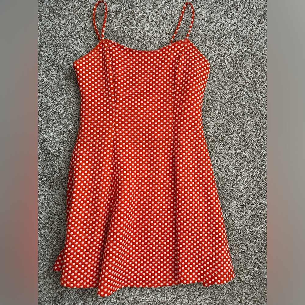 Beautiful red and white polka dot dress